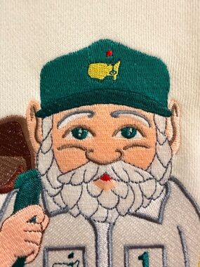 2026 NEW DESIGN Masters Embroidered Caddie Gnome Crewneck Sweater SMALL